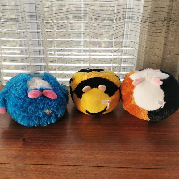 Large TY Beanie Ballz Monstaz Set of 3, VTG Speedy, Zips and Jerry 8" Plushies - Picture 2 of 12